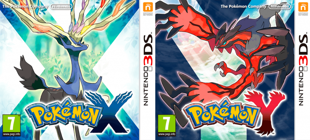 Capa dos jogos Pokémon X e Pokémon Y