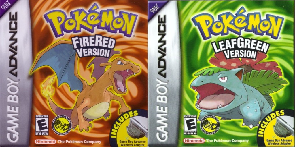 Capa dos jogos Pokémon Fire Red e Leaf Green