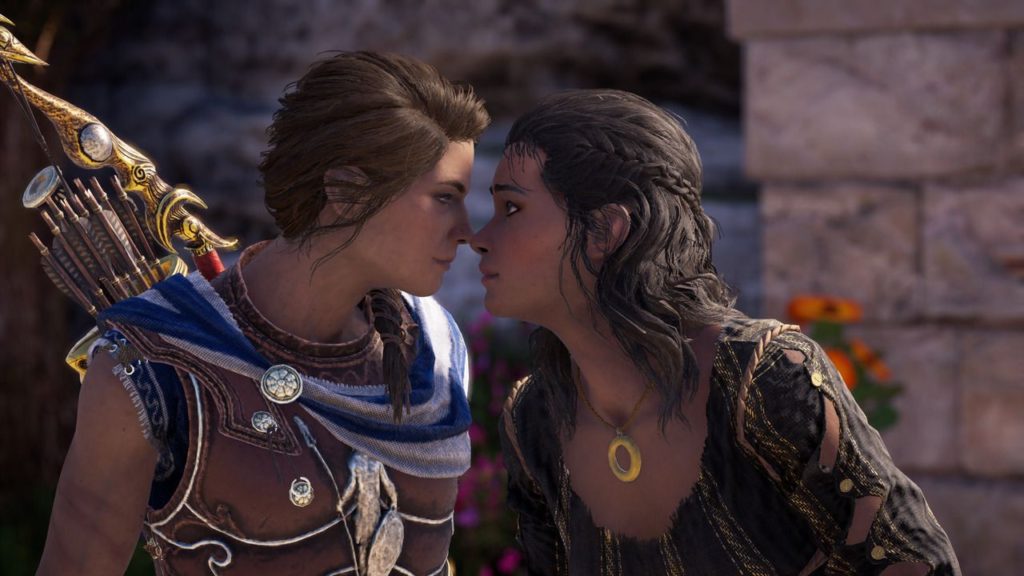 Kassandra e um interesse romântico em Odyssey